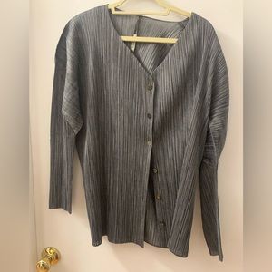 ISSEY MIYAKE PLEATS PLEASE Gray Jacket Size L
